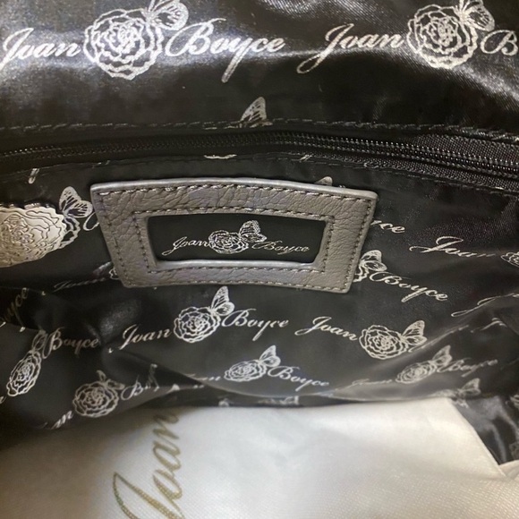 SALE 🦋 Gray Color Sharif Joan Boyce Purse Shoulder Bag With Purse Bag NWOT - Picture 8 of 12